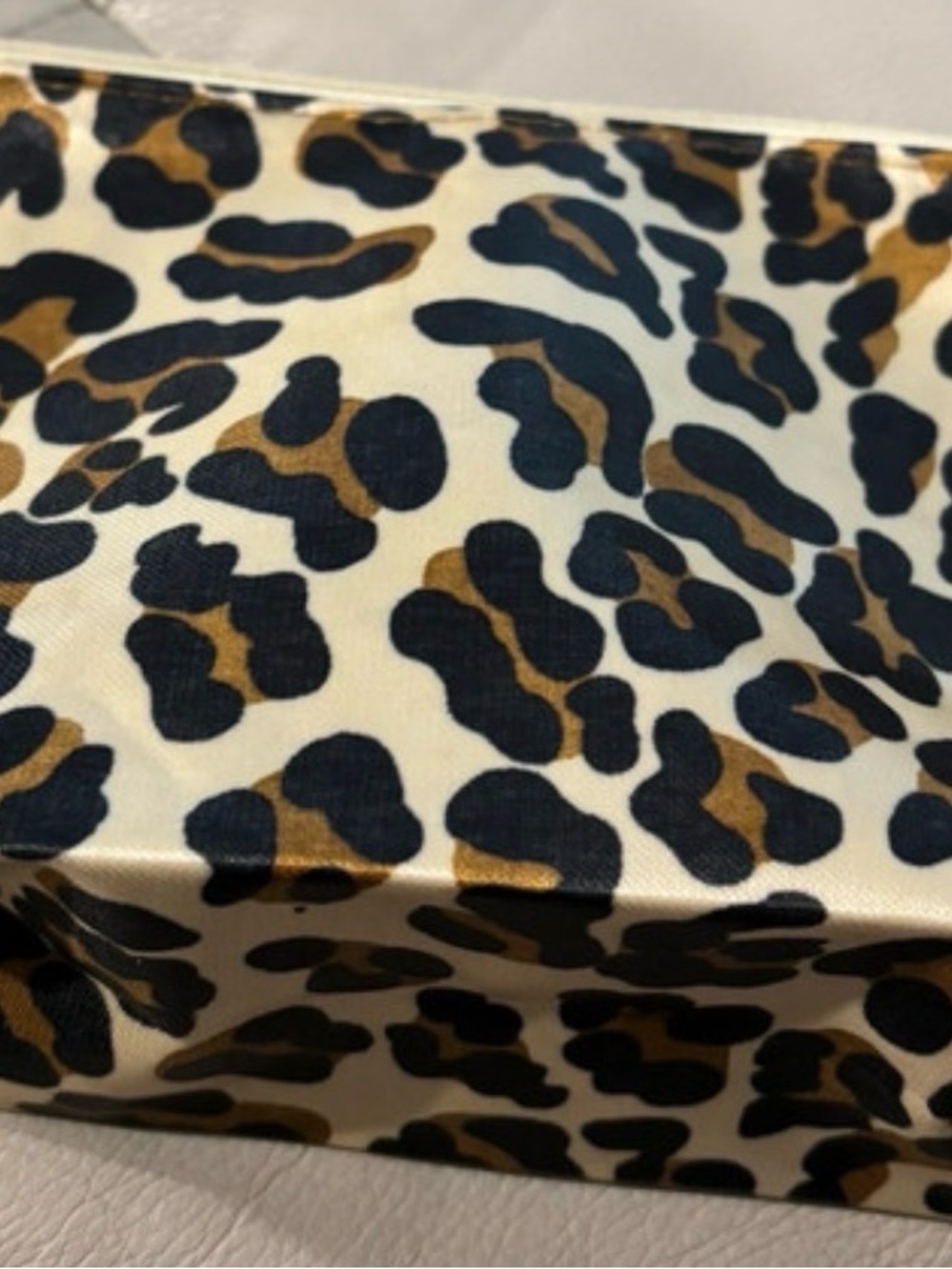 New Leopard Print Cosmetic Case - Black, Brown, Cream